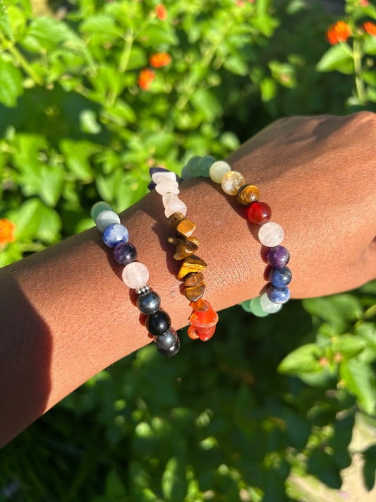 3-Piece Chakra Bracelet Set – Balance, Protection & Energy Alignment