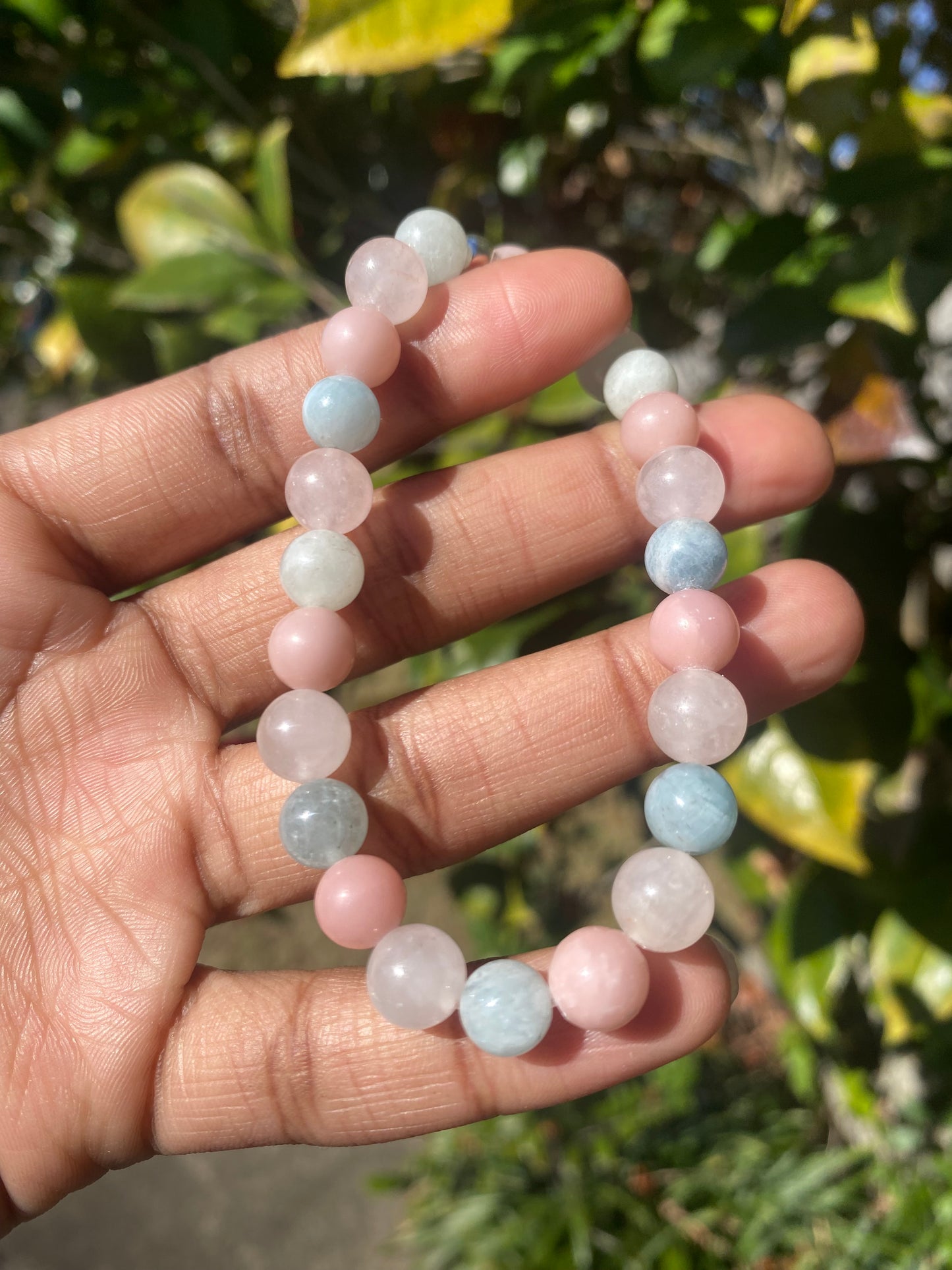 Soft Spot - Aquamarine + Pink Opal + Rose Quartz