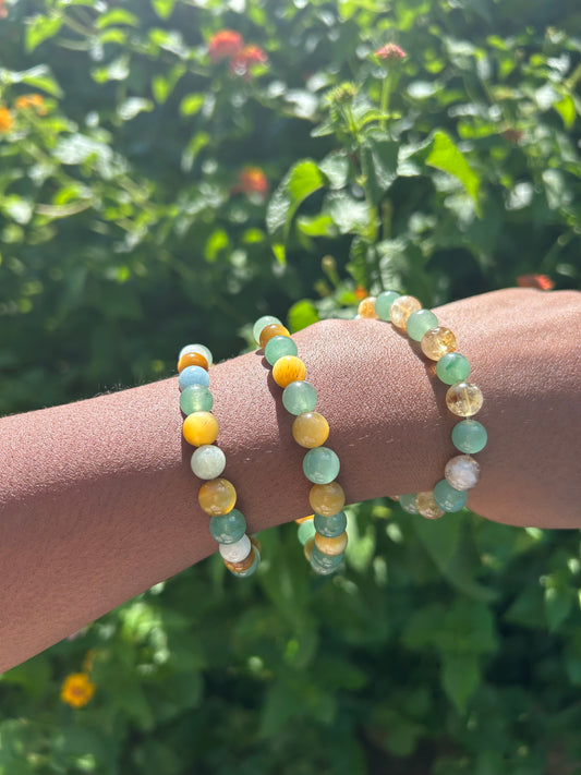 3-Piece Abundance Bracelet Set - Green Aventurine for Wealth